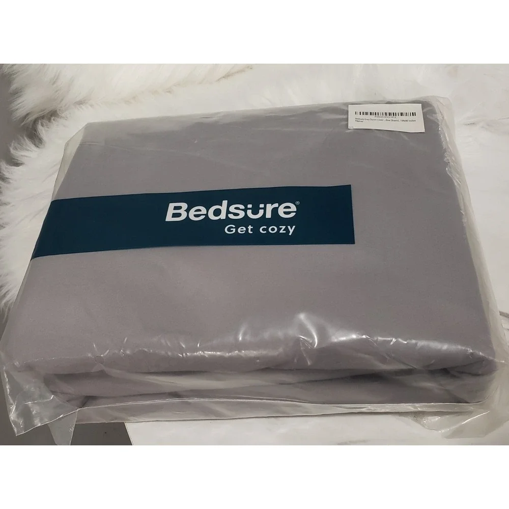 NEW SOLID GRAY BedSure Duvet Cover Set King 104x90 Duvet And 2 Pillow Covers